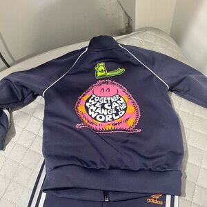 Two matching Adidas outfits and Cat & Jack quilted jacket for fall